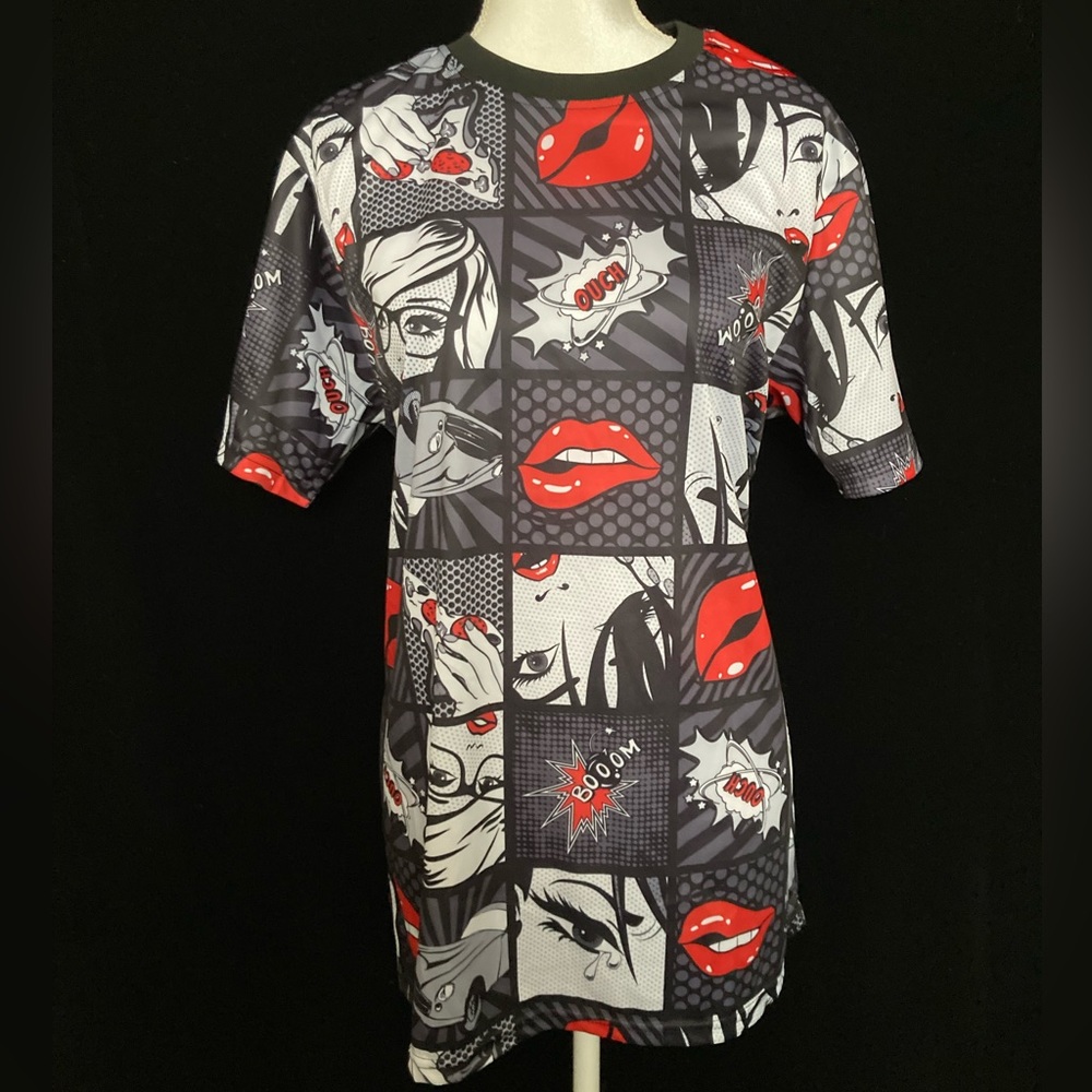 Unisex Drill Clothing Comic Strip T-Shirt, Men's Size L, NWT